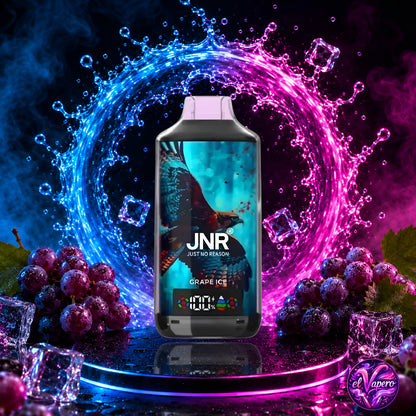 Vaper desechable JNR Falcon X 18K Grape Ice con 18000 caladas y sabor a uva helada