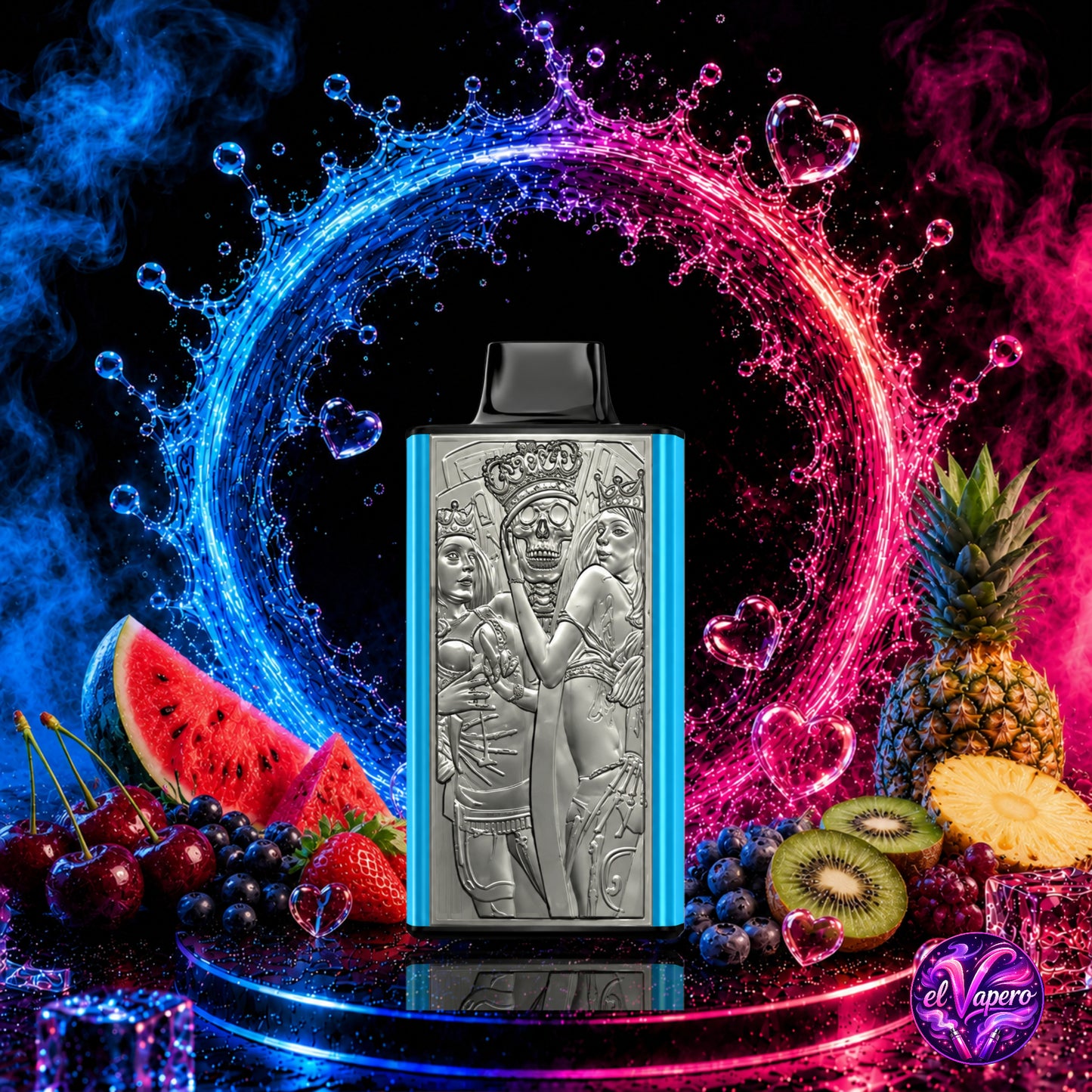 Vaper desechable JNR Mega Box 25K Mi Amor con 25000 caladas y sabor dulce, frutal y refrescante