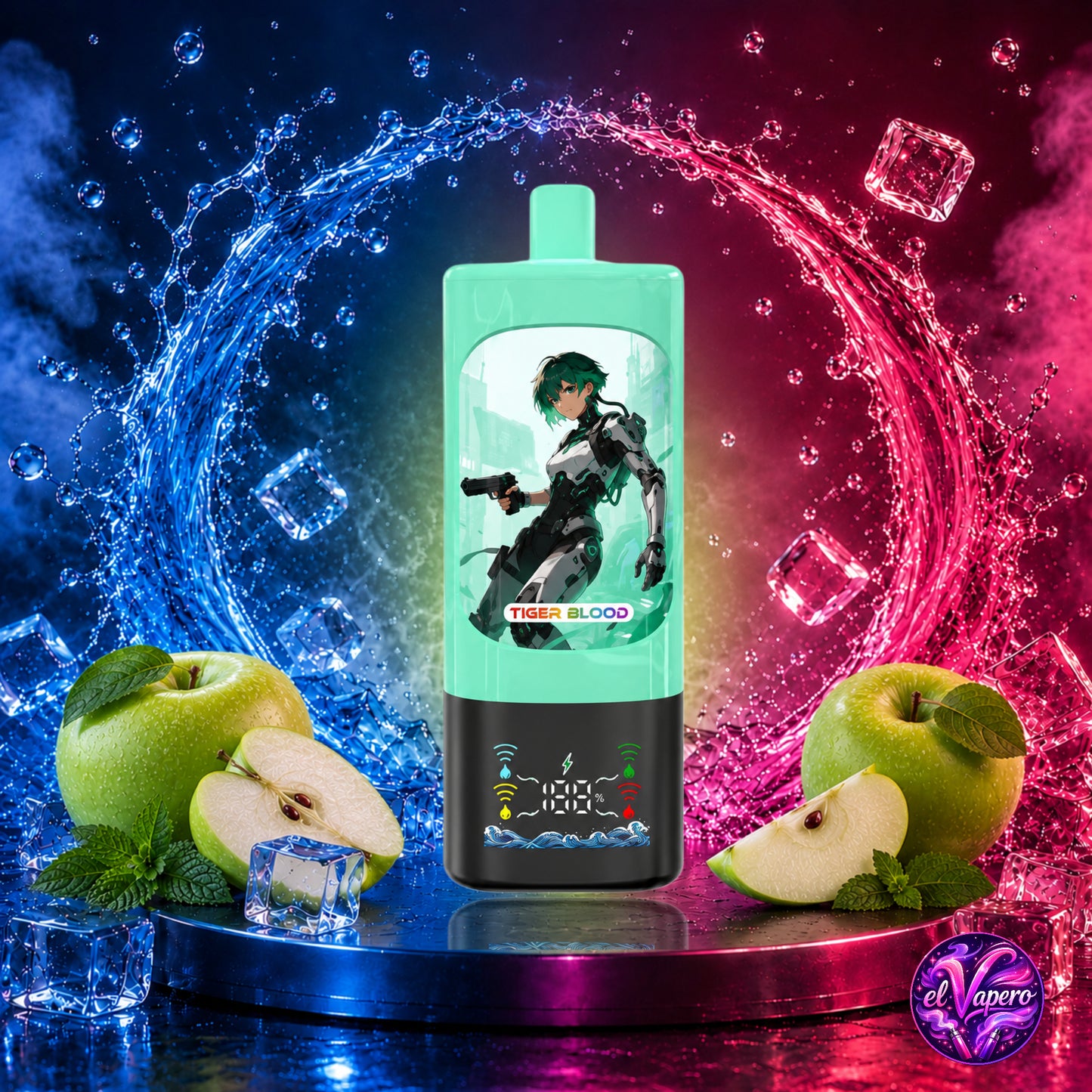 Vaper Desechable Green Apple –  JNR Quads 120K