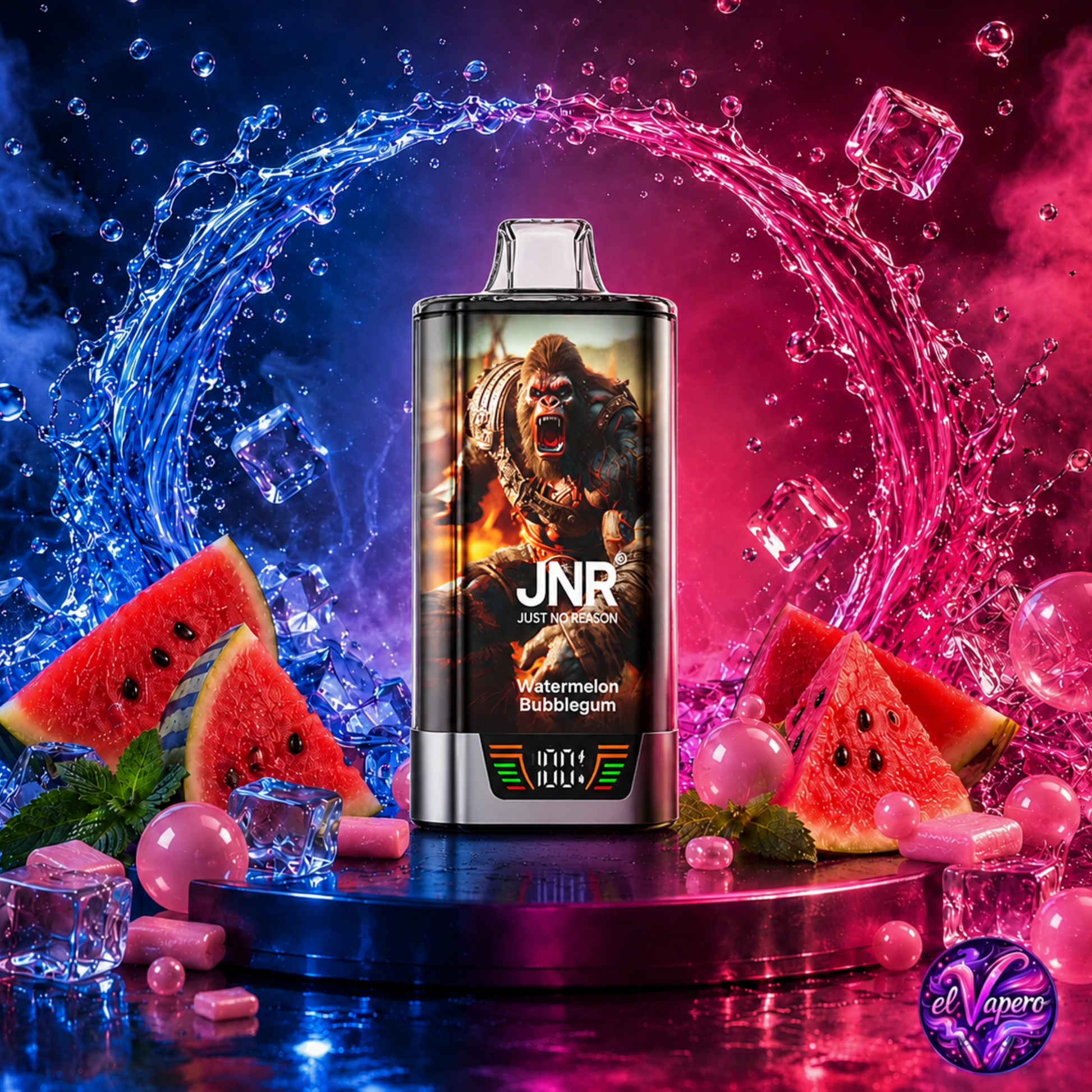 Vaper desechable JNR RageGorilla 55K Watermelon Bubblegum con hasta 55000 caladas disponible en ElVapero.es