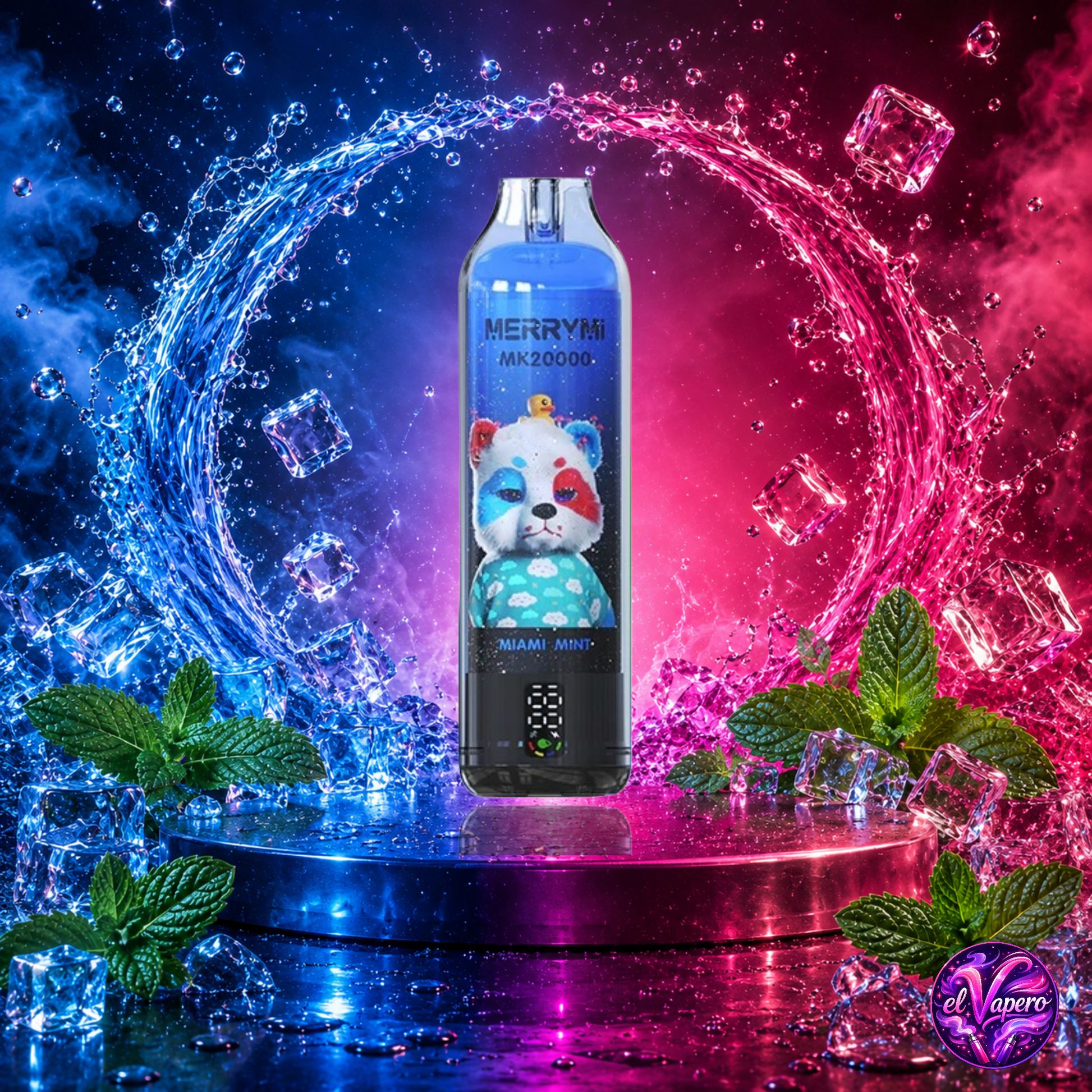 Vaper desechable MerryMi MK20000 20K Mint con hasta 20000 caladas y refrescante sabor a menta