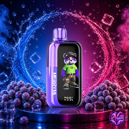 Vaper desechable MerryMi Panda X 40K Frozen Grape con hasta 40000 caladas disponible en ElVapero.es