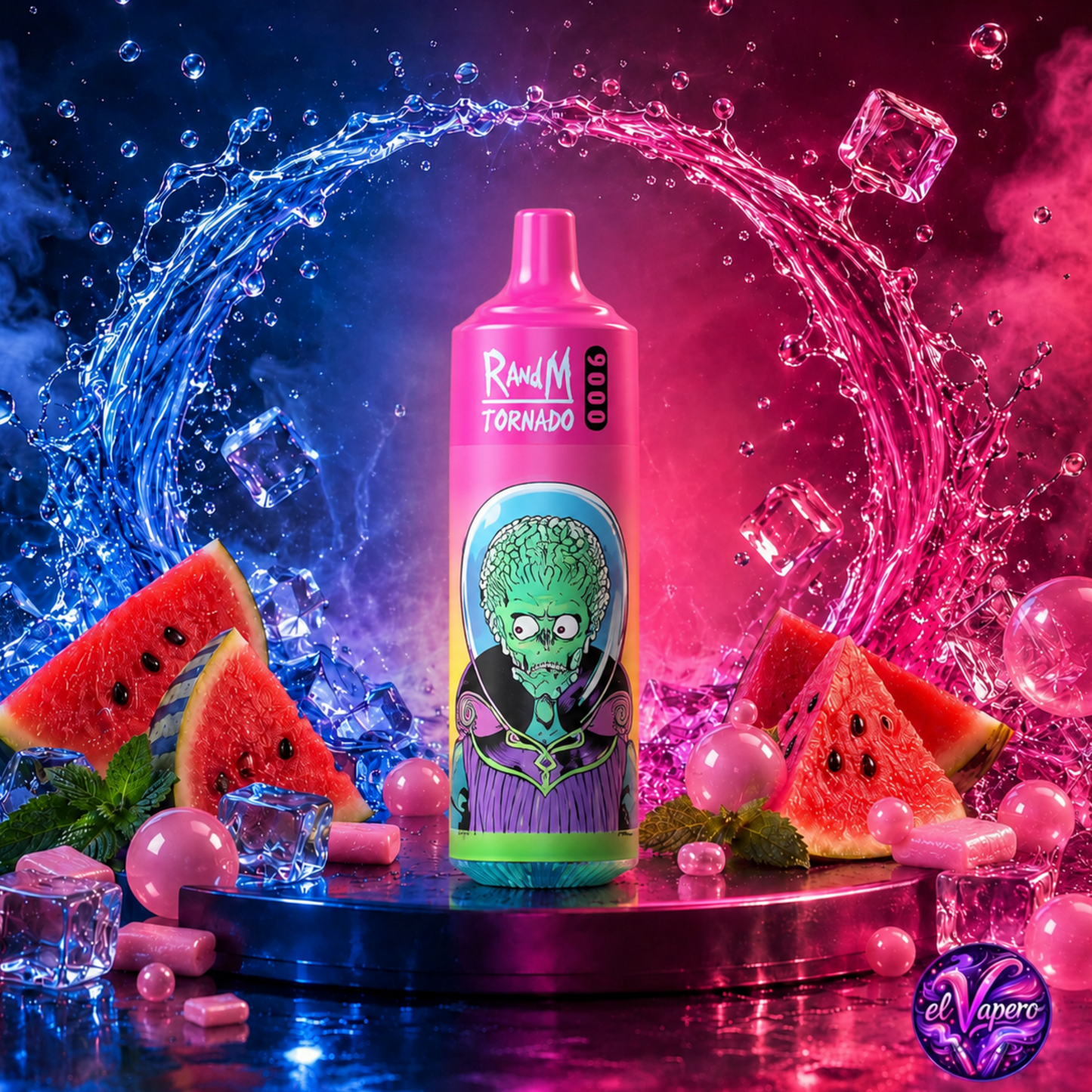 Vaper Desechable Watermelon Bubblegum – RandM Tornado 9K