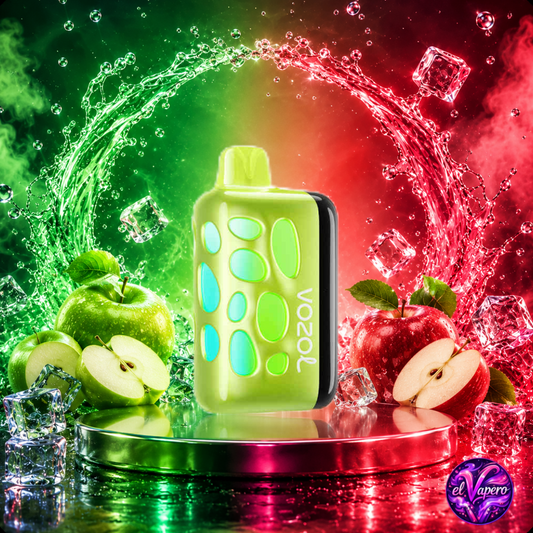 Vape desechable Vozol Rave 40K Double Apple con hasta 40000 caladas disponible en ElVapero.es