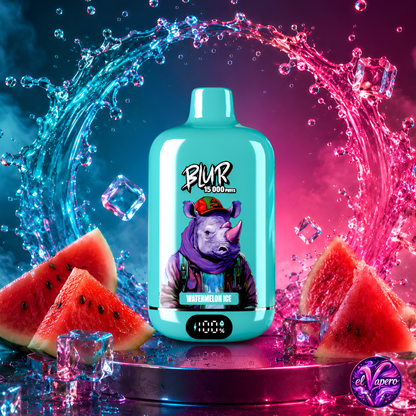 Vapers desechables Blur 15000 15K Watermelon Ice con 15000 caladas y sabor a sandía helada