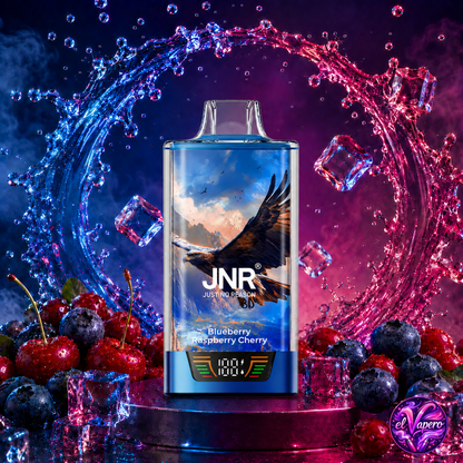 Vapers desechables JNR Falcon Pro 28K Blueberry Raspberry Cherry con 28000 caladas y sabor a frutos rojos