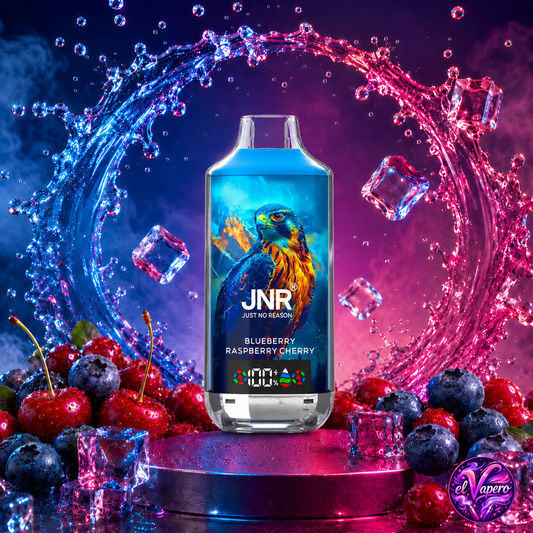 Vapers desechables JNR Falcon X 18K Blueberry Raspberry Cherry con 18000 caladas y sabor a frutos rojos