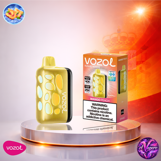 Vapers Desechables - Cigarrillo Electrónico - España - Vozol Rave 40K - Mango Peach - 40000 Caladas - Los más baratos