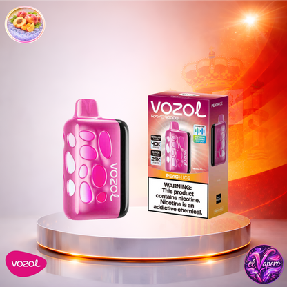 Vapers Desechables - Cigarrillo Electrónico - España - Vozol Rave 40K - Peach Ice - 40000 Caladas - Los más baratos