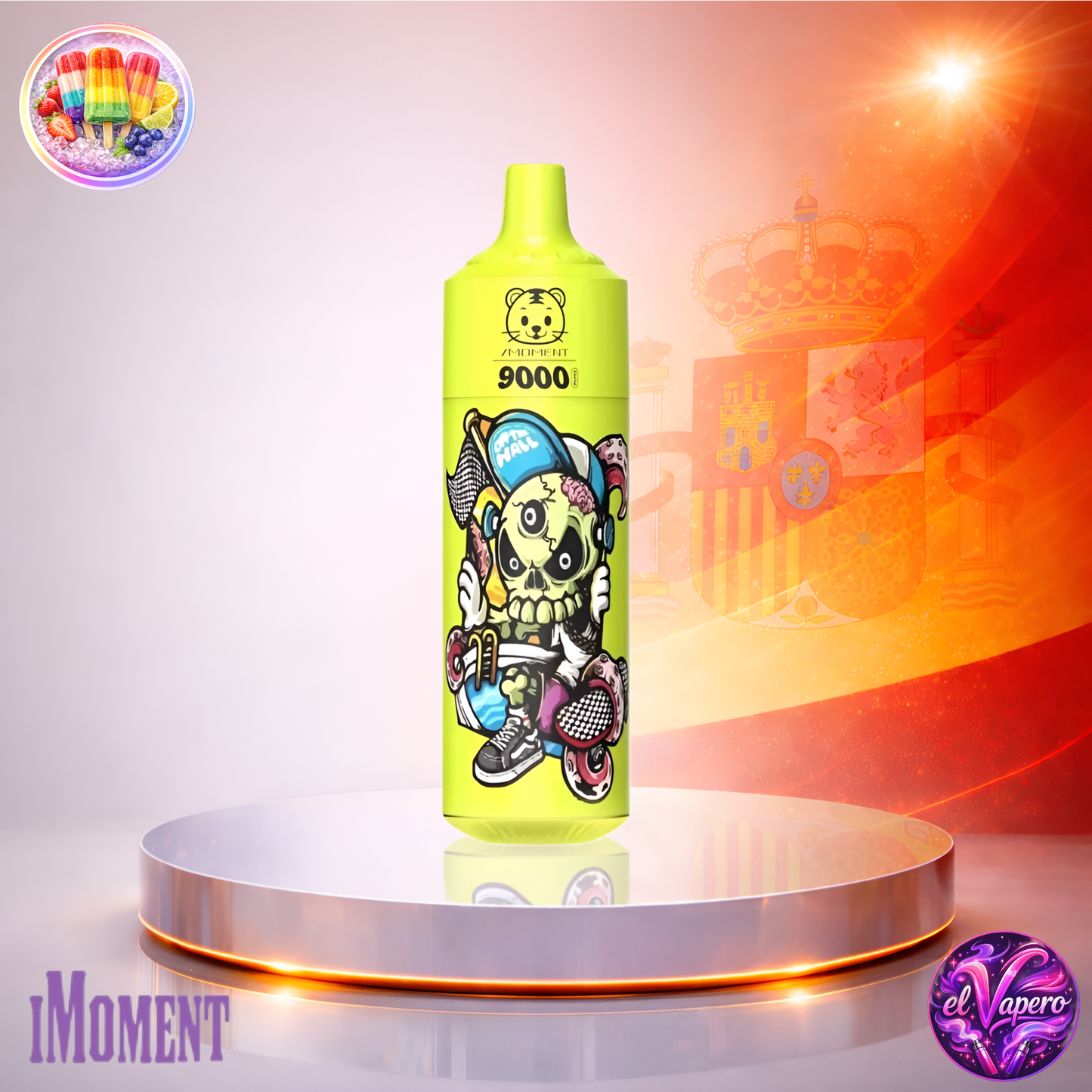 Vapers Desechables - Cigarrillo Electrónico - España - iMoment 9K - Ice Pop - 9000 Caladas - El mejor precio