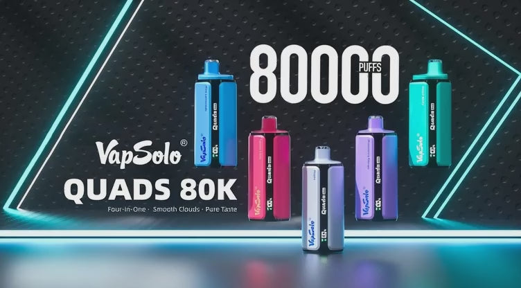 Vapers Desechables - Cigarrillo Electrónico - España - VapeSolo - Quads - 80K - Video1 80000 Caladas - El mejor precio